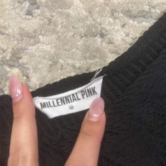 Millennial pink ballon sleeve top - Picture 3 of 3